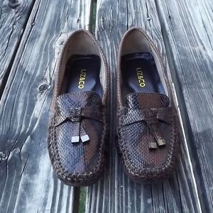 LIZ & COMPANY Faux Snake Skin Loafers